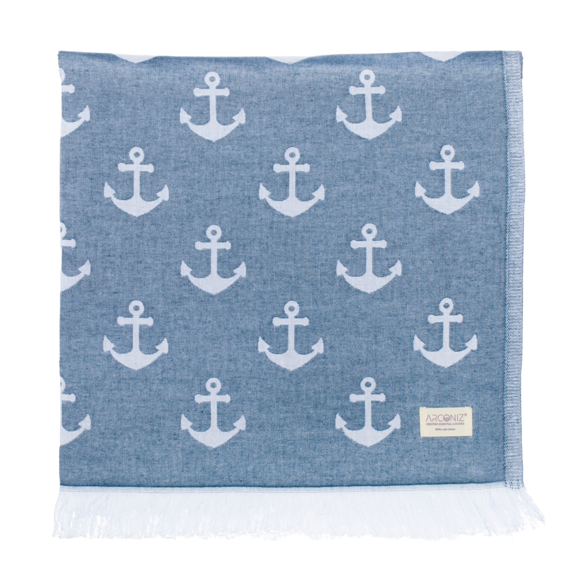 Luxurious Turkish Cotton Beach Towel - Anchor Design Arconiz