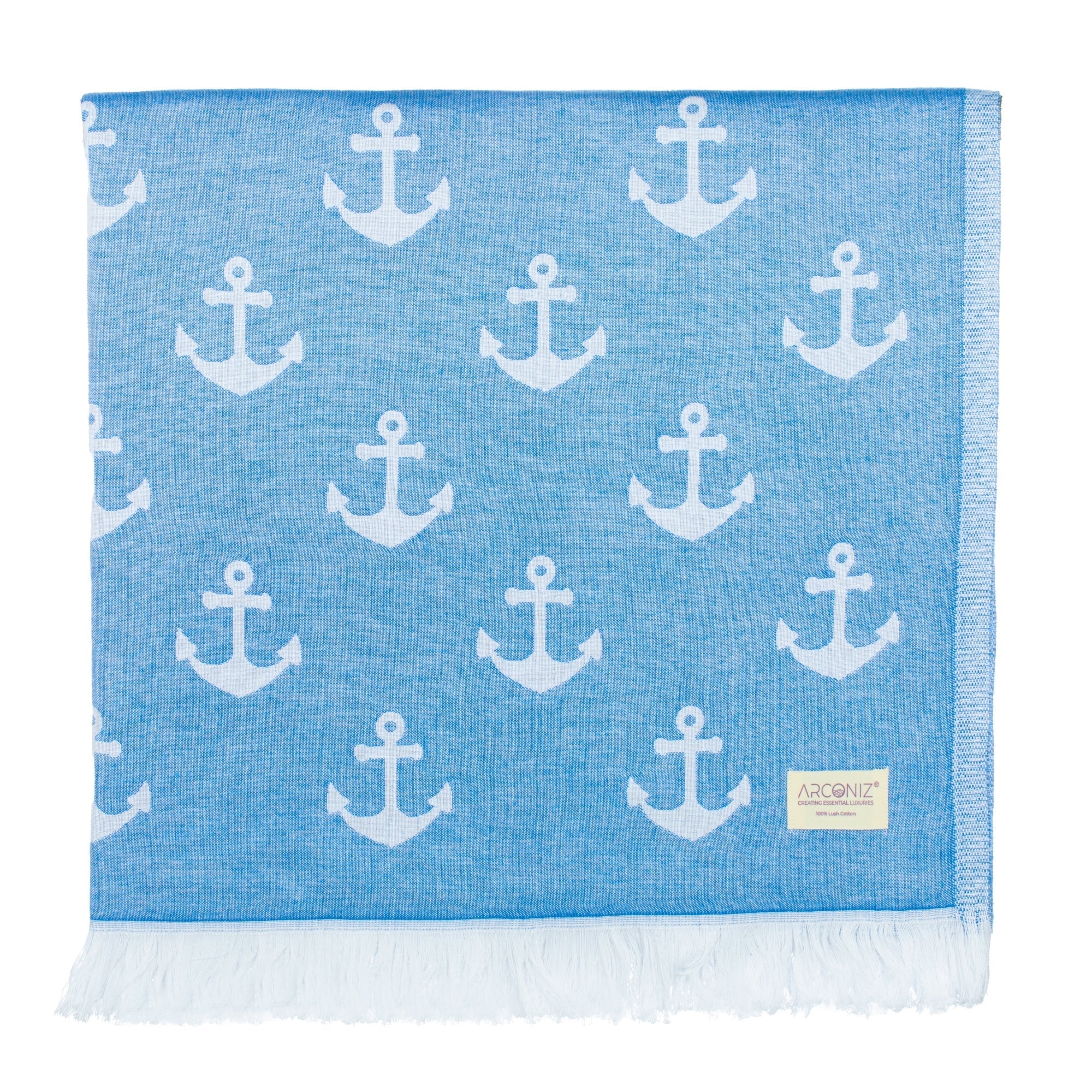 Luxurious Turkish Cotton Beach Towel - Anchor Design Arconiz