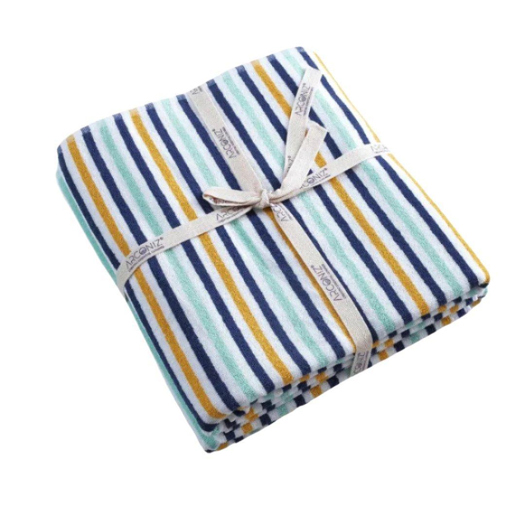 Turkish Cotton Terry Striped Single Beach Towel Arconiz