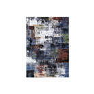 5x7 or 8x10 Multicolor Abstract Area Rug with high pile height, soft underfoot, durable for high traffic areas, no shedding, thick and high density.