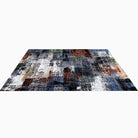 5x7 or 8x10 Multicolor Abstract Area Rug with high pile height, soft underfoot, durable for high traffic areas, no shedding, thick and high density.