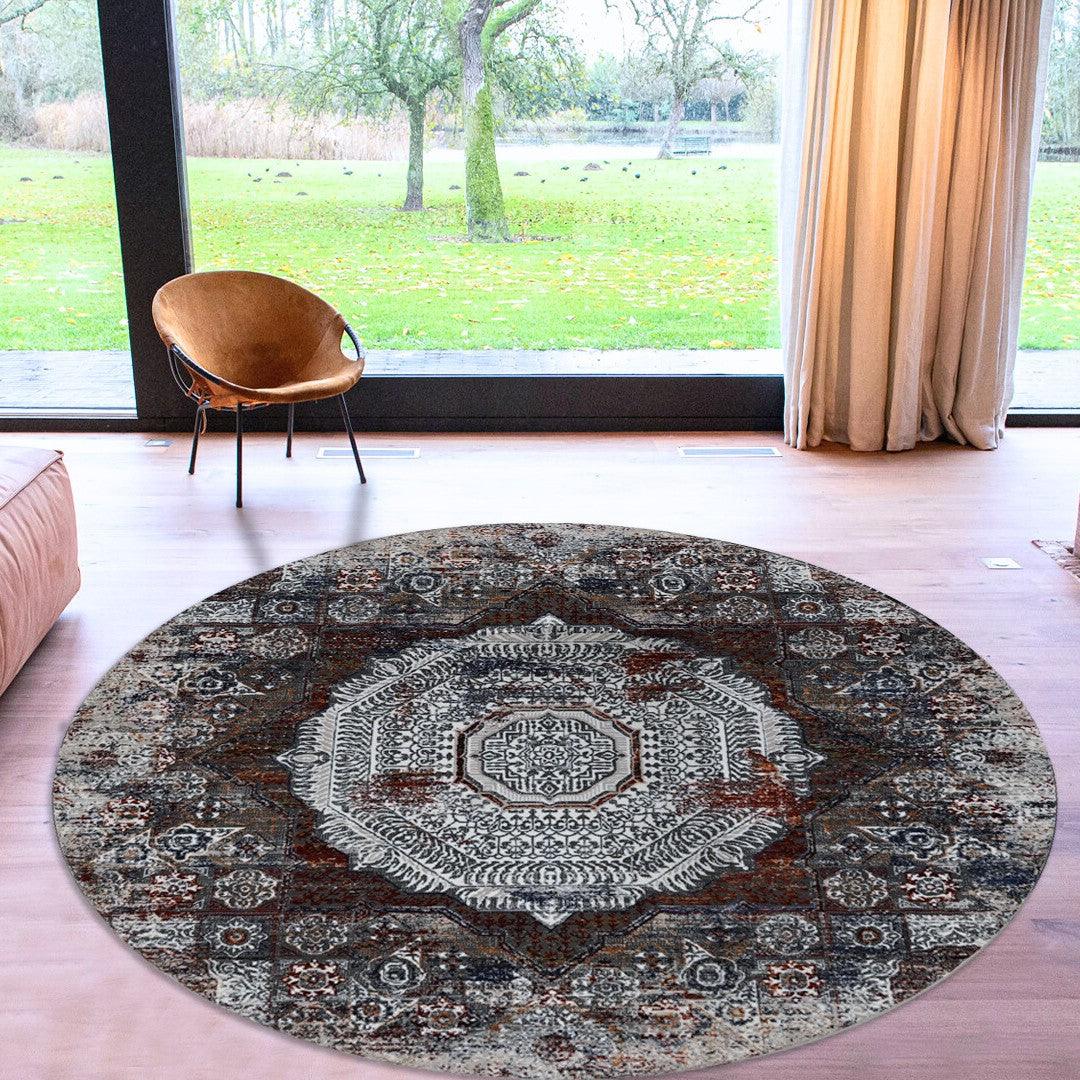 Durable Area Rugs for High Traffic, Grey - DIA-27236-MUL-5X7-5.1 - Arconiz