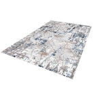 8x10 Modern Abstract Area Rug in Blue and Gray - Soft High Pile, Durable for High Traffic, No Shedding, Vintage Distressed Look for Living Room or Bedroom