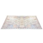 Bohemian Geometric Area Rug 8x10 - Ivory Cream, High Pile, Durable Arconiz - Natolia