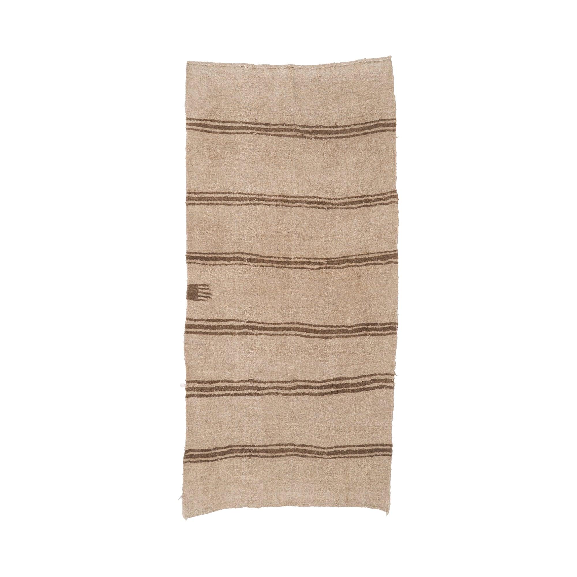 Hemp Bouquet Handwoven Vintage Hemp Rug, 12'3" x 5'9" Rob's Special Collection