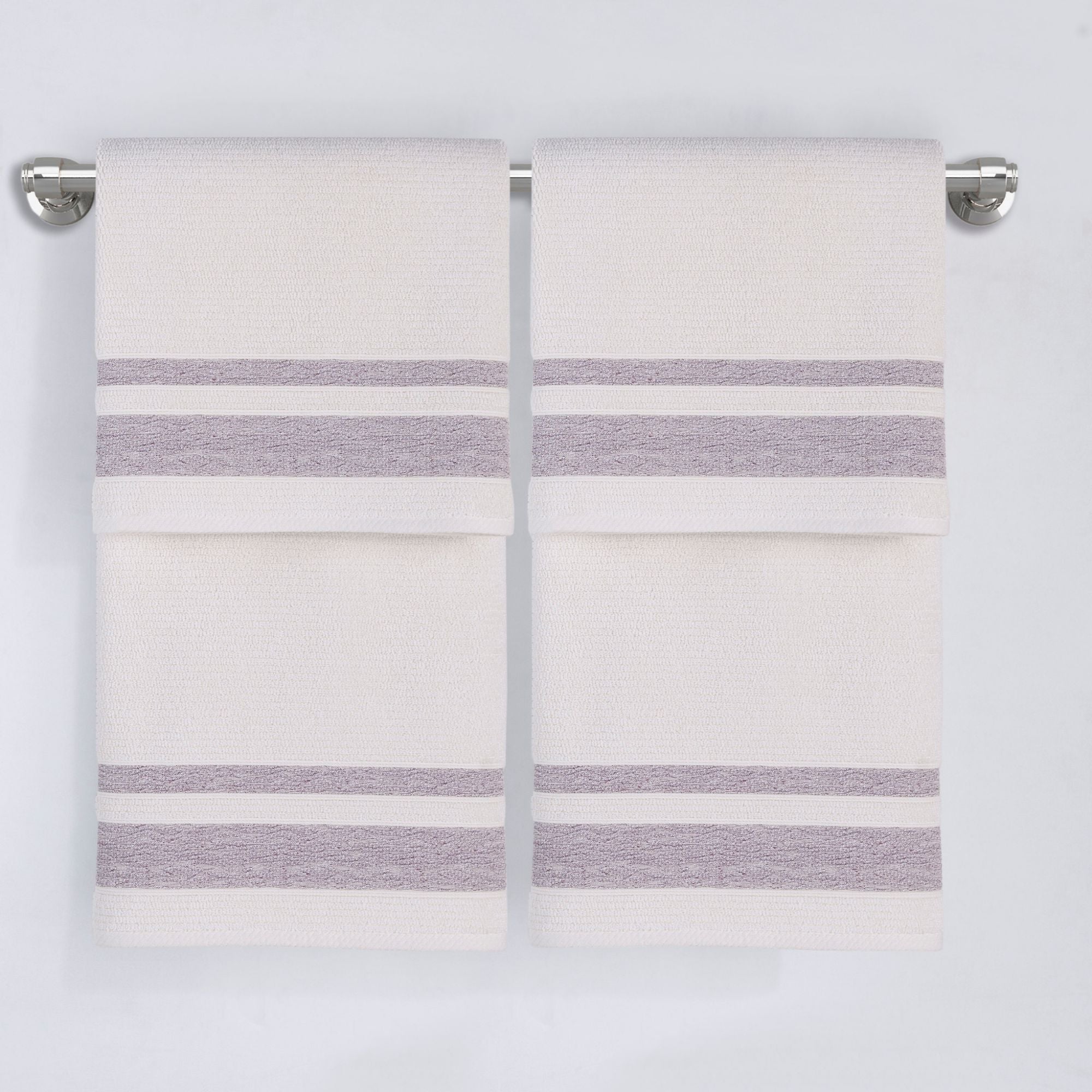 Jacquard Turkish Cotton Bath Towels - 4 Piece Set Arconiz