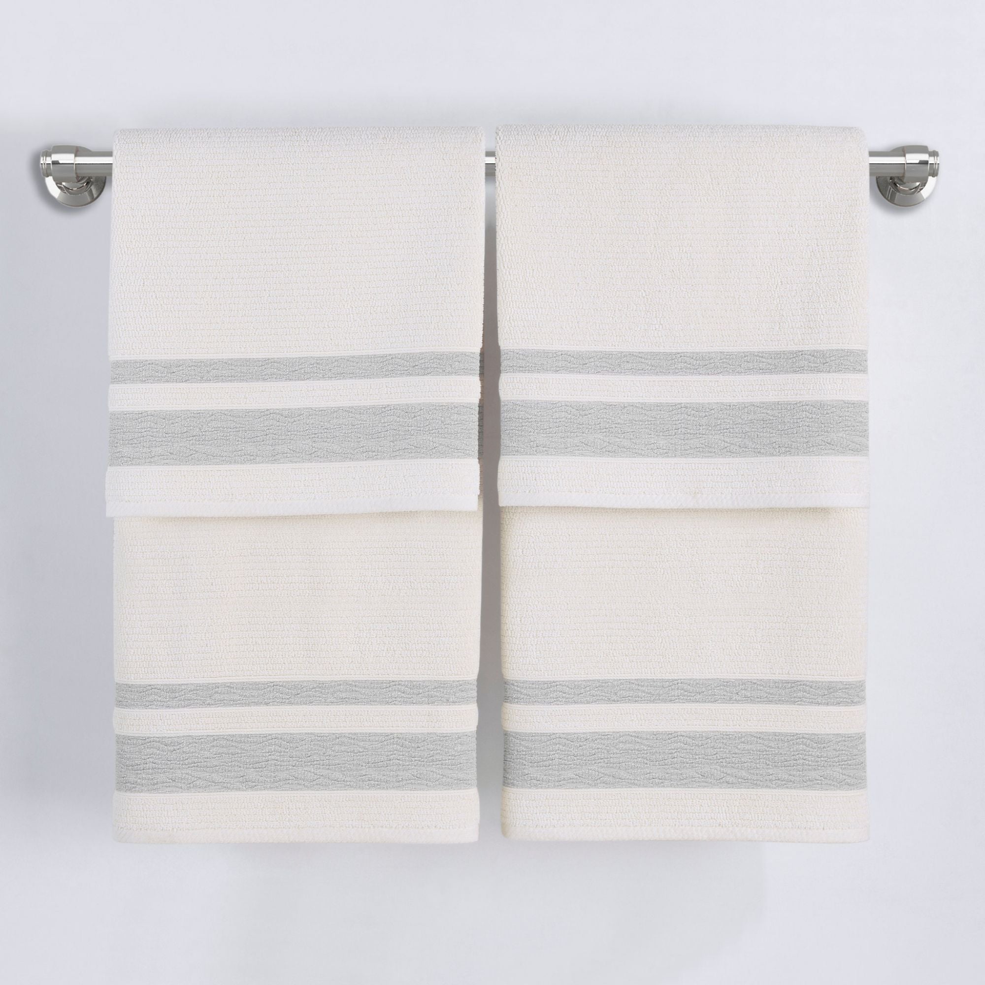 Jacquard Turkish Cotton Bath Towels - 4 Piece Set Arconiz