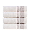 Jacquard Turkish Cotton Bath Towels - 4 Piece Set Arconiz