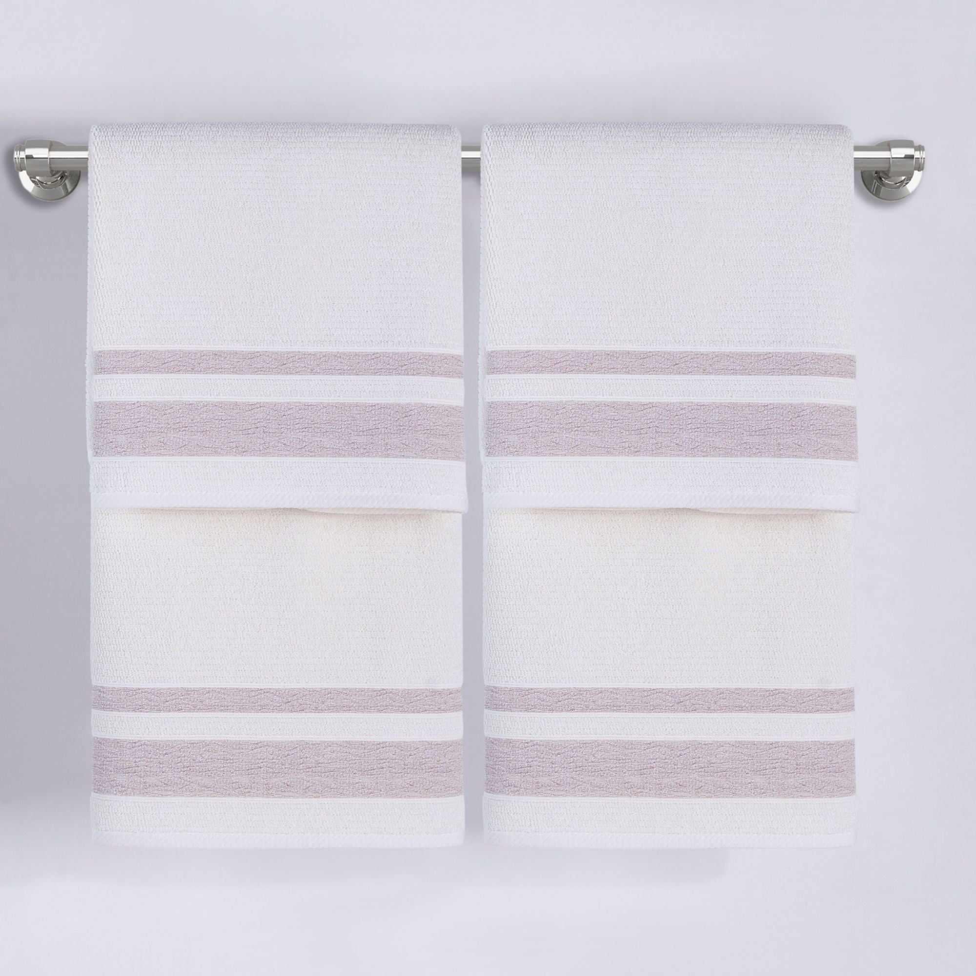 Jacquard Turkish Cotton Bath Towels - 4 Piece Set Arconiz