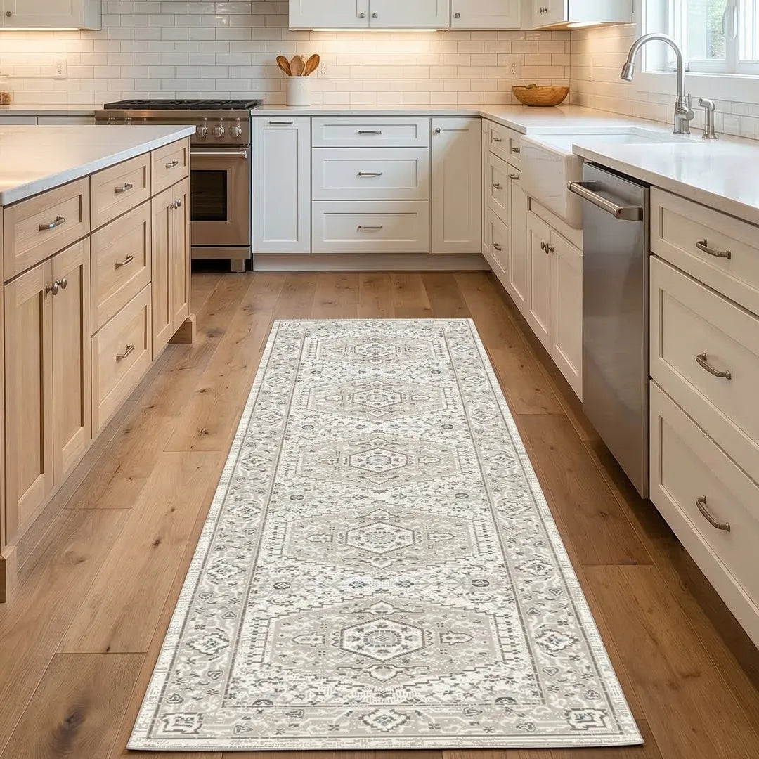 Grey/Blue Medallion Area Rug