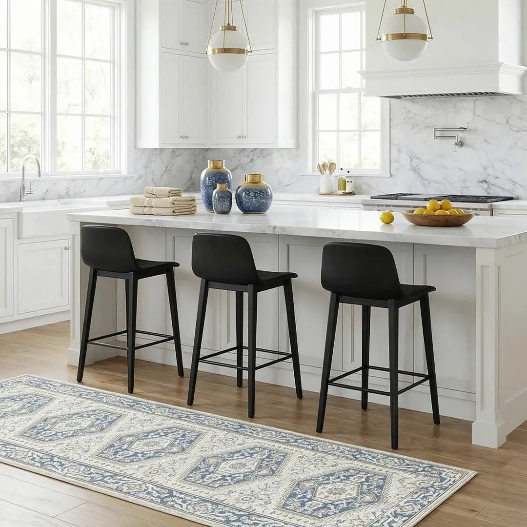 Grey/Blue Medallion Area Rug