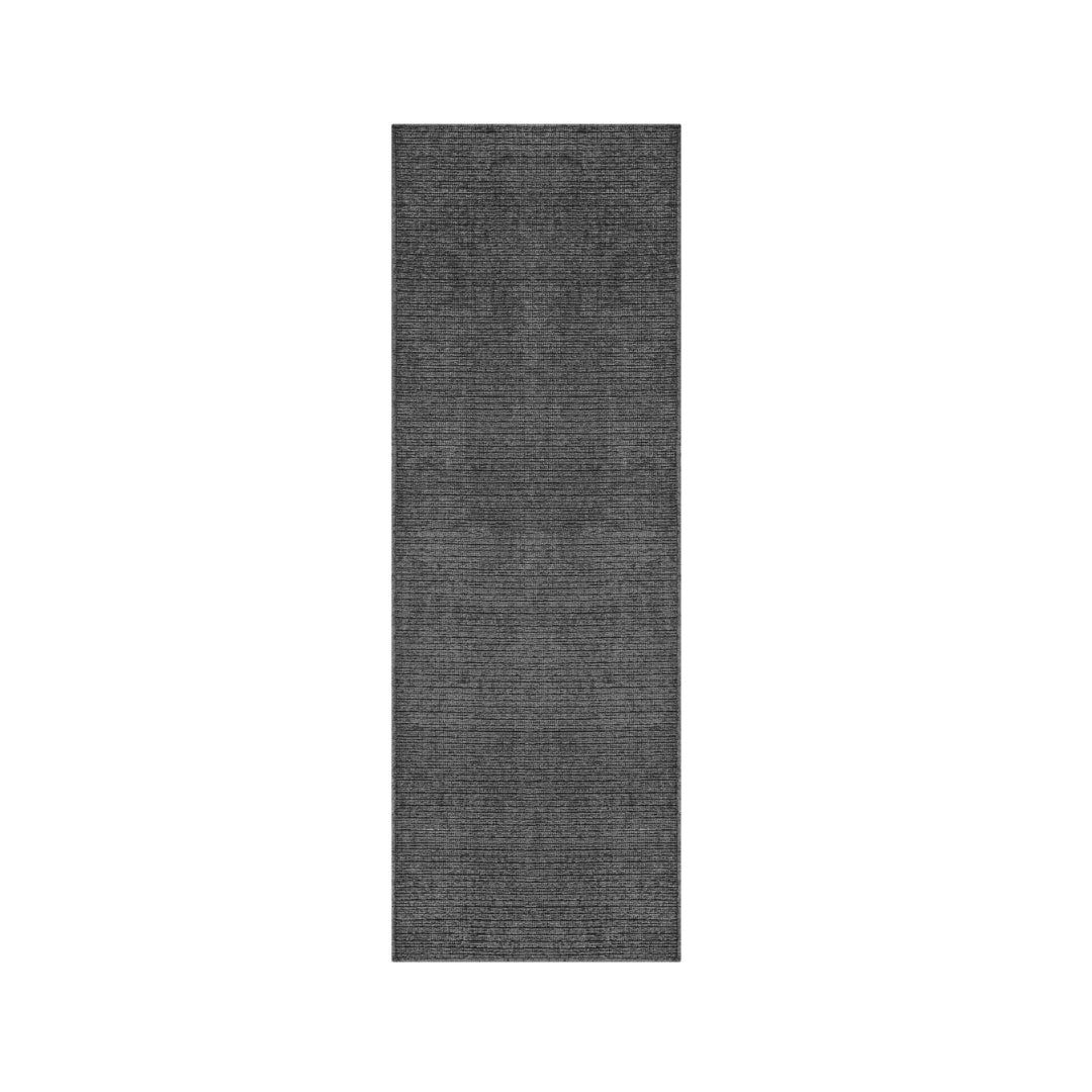 Machine washable solid dark gray area rug, 100% recycled material, kid and pet-friendly, eco-friendly