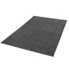 Machine washable solid dark gray area rug, 100% recycled material, kid and pet-friendly, eco-friendly