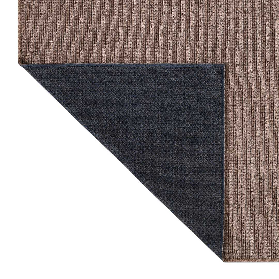 Machine Washable Area Rug in Taupe Brown, Solid Color Rectangular Rug, Brown and Gray Contemporary Design, Kid and Pet Friendly, Eco-Friendly, 2x6, 3x5, 5x7, 8x10 Sizes