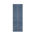 Machine washable solid blue area rug in slate blue color, made from recycled materials, kid and pet-friendly, available in sizes 2x6, 3x5, 5x7, 8x10