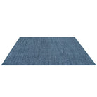 Machine washable solid blue area rug in slate blue color, made from recycled materials, kid and pet-friendly, available in sizes 2x6, 3x5, 5x7, 8x10