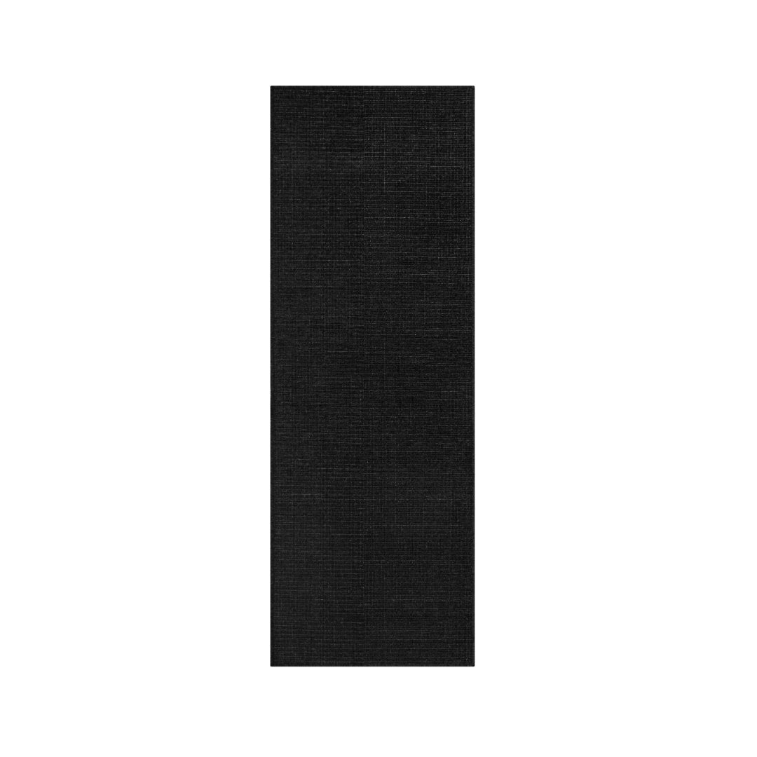 Lolite Solid Non Slip Machine Washable Area Rug, Black