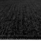 Lolite Solid Non Slip Machine Washable Area Rug, Black