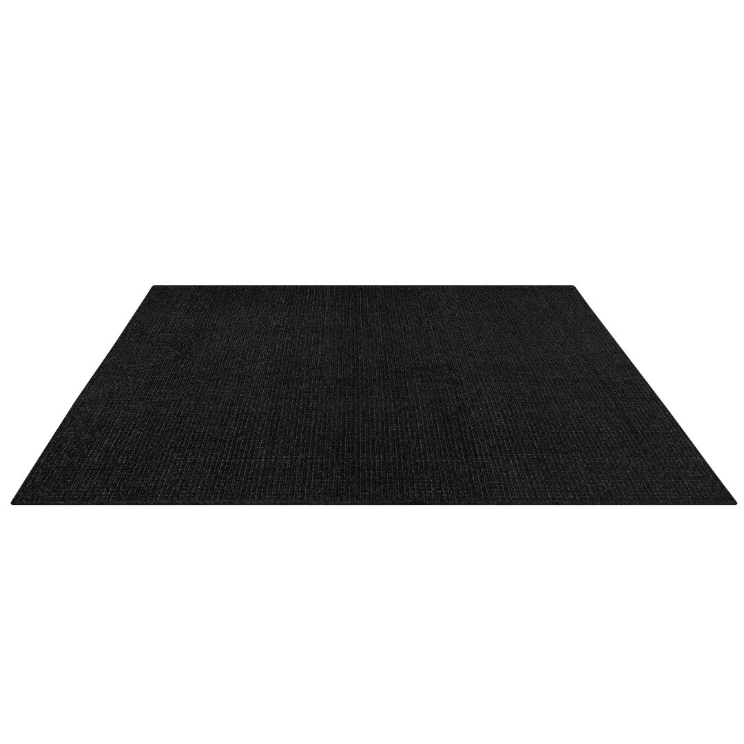 Lolite Solid Non Slip Machine Washable Area Rug, Black