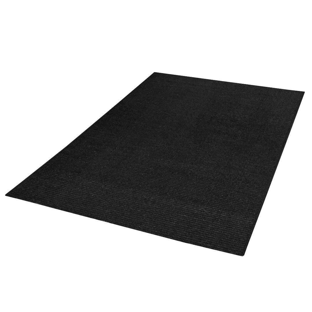 Lolite Solid Non Slip Machine Washable Area Rug, Black