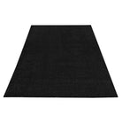 Lolite Solid Non Slip Machine Washable Area Rug, Black