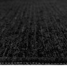 Lolite Solid Non Slip Machine Washable Area Rug, Black