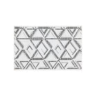 Machine washable reversible brown and white geometric area rug, eco-friendly recycled material, kid and pet friendly, tribal pattern, available in 3x5, 5x7, and 8x10 sizes