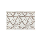 Machine washable reversible brown and white geometric area rug, eco-friendly recycled material, kid and pet friendly, tribal pattern, available in 3x5, 5x7, and 8x10 sizes