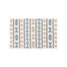 Machine Washable Reversible Geometric Tribal Area Rug, Blue & Beige, Eco-Friendly Recycled Material, Kid and Pet Friendly