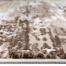 Modern abstract area rug in beige, gray, taupe, and off-white, soft feel, high density, thick high pile, durable for high traffic, no shedding, available in 5x7, 8x10