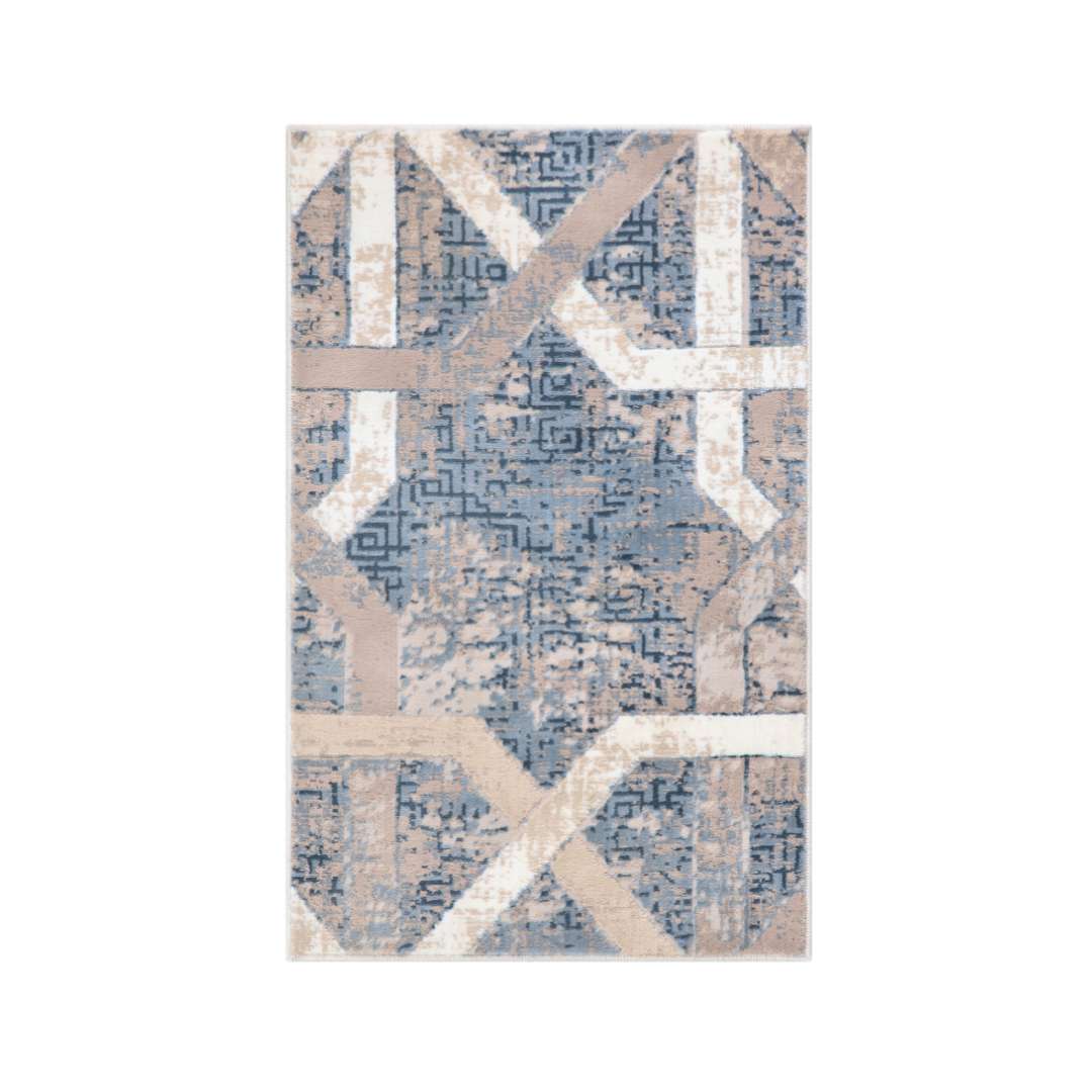 Thick High Density Blue Area Rug 8x10 for High Traffic Areas