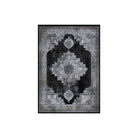 5x7 black and white area rug, soft, high density, no shedding, durable for high traffic areas, modern design, thick, plush