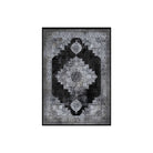 5x7 black and white area rug, soft, high density, no shedding, durable for high traffic areas, modern design, thick, plush