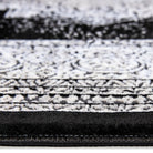 5x7 black and white area rug, soft, high density, no shedding, durable for high traffic areas, modern design, thick, plush