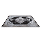 5x7 black and white area rug, soft, high density, no shedding, durable for high traffic areas, modern design, thick, plush