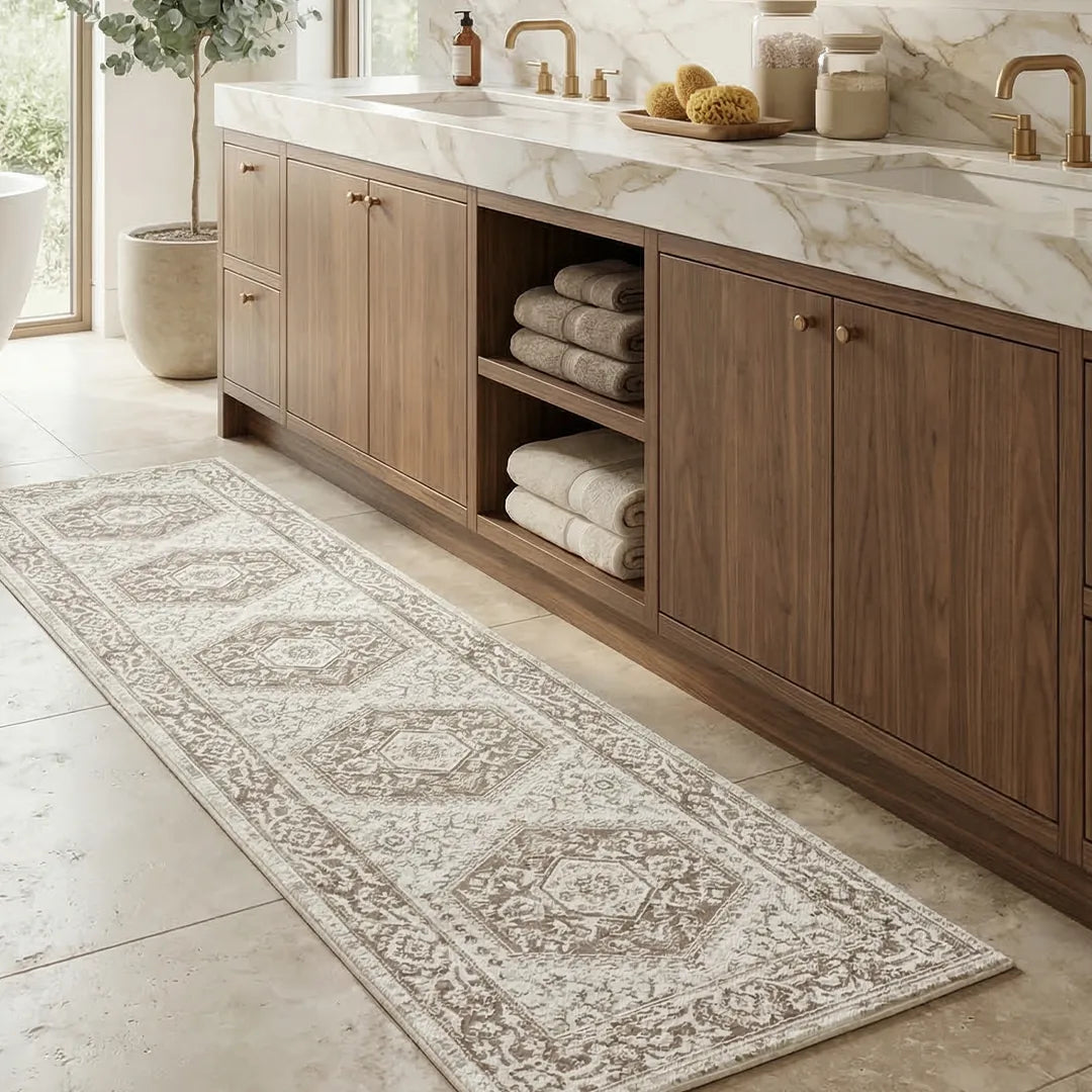 Taupe Medallion Area Rug