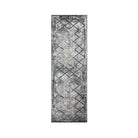 Machine Washable Blue Gray Area Rug - Recycled Material, Kid and Pet Friendly