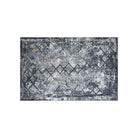 Machine Washable Blue Gray Area Rug - Recycled Material, Kid and Pet Friendly