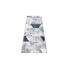 Gray and Black Abstract Contemporary Rug Machine Washable