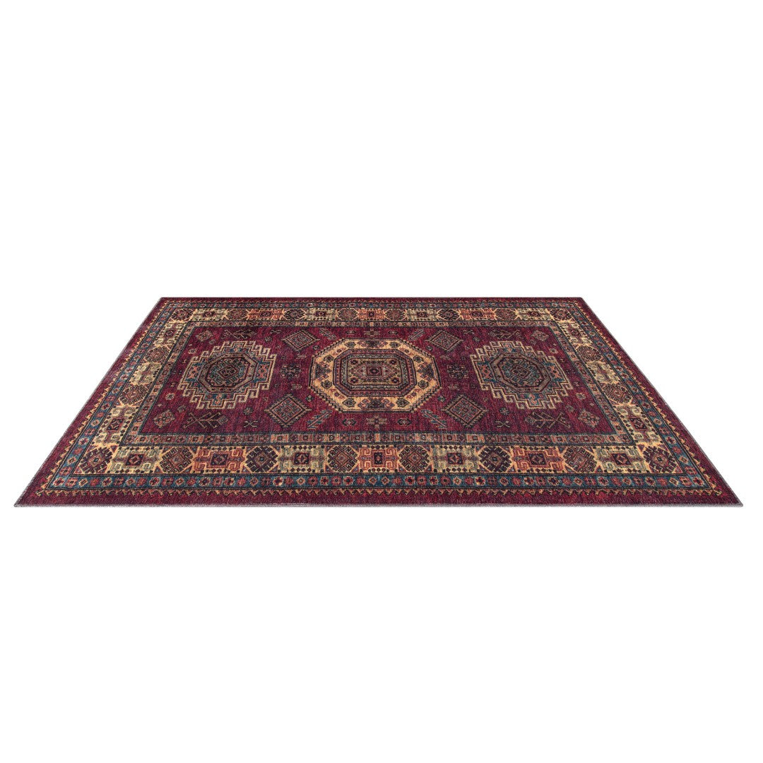 Sapphire Luxury Traditional Persian Wool Rug, Burgundy color, 5X7