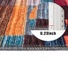 Multicolor Patterned Stripe Rug