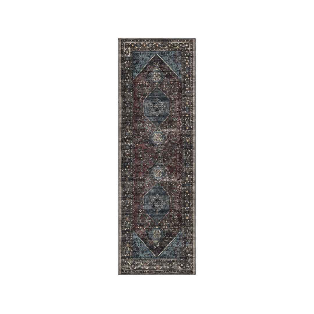 Machine Washable Charcoal Area Rug, Eco-Friendly Recycled Material, Kid and Pet Friendly, Perfect for High Traffic Areas, Available Sizes 2X3, 2X6, 3X5, 5X7