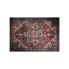 Machine washable burgundy area rug made from recycled materials, kid friendly, pet friendly, sizes 2x3 to 8x10, eco-friendly, durable for high traffic areas.