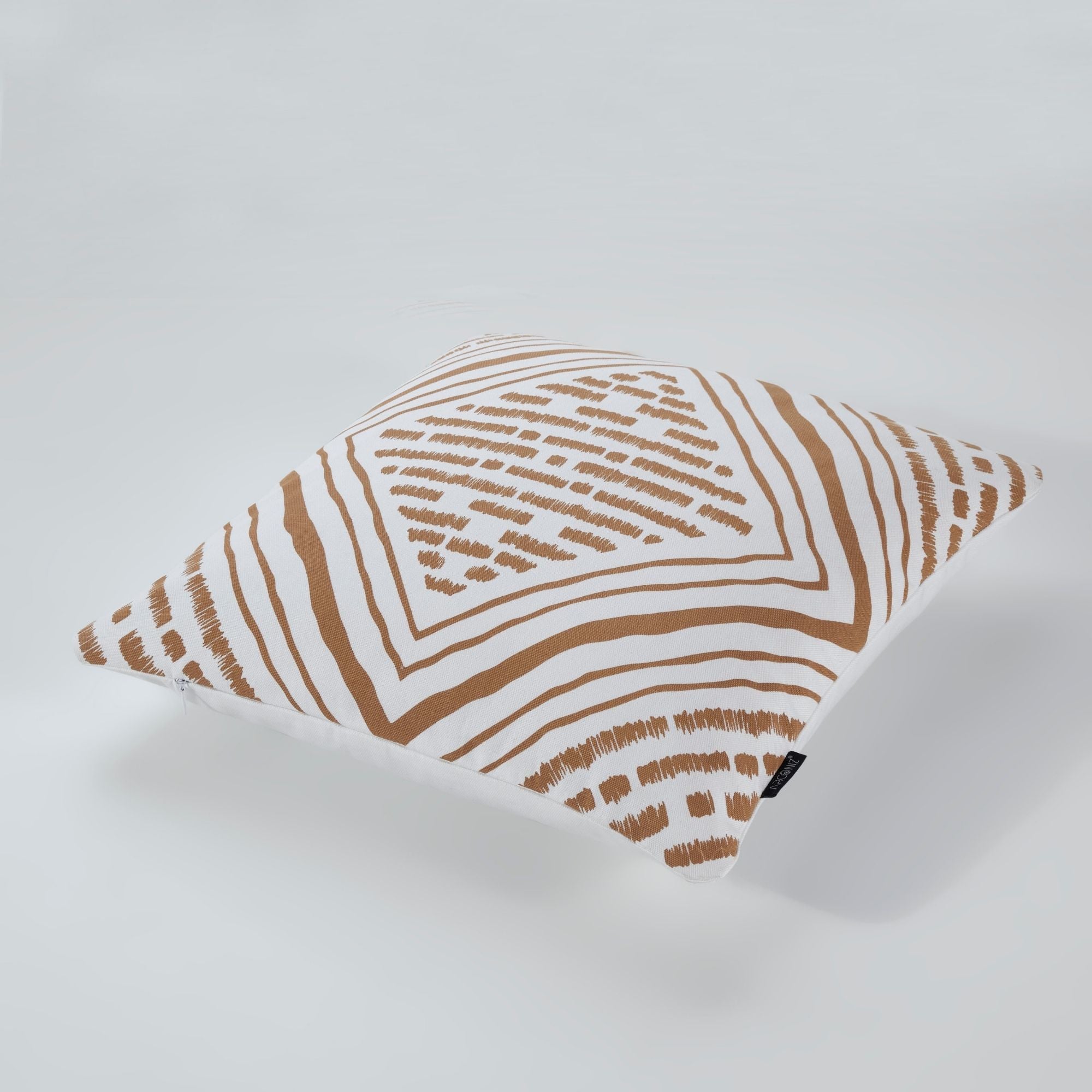 Brown Geometric Cotton Pillow Covers Arconiz