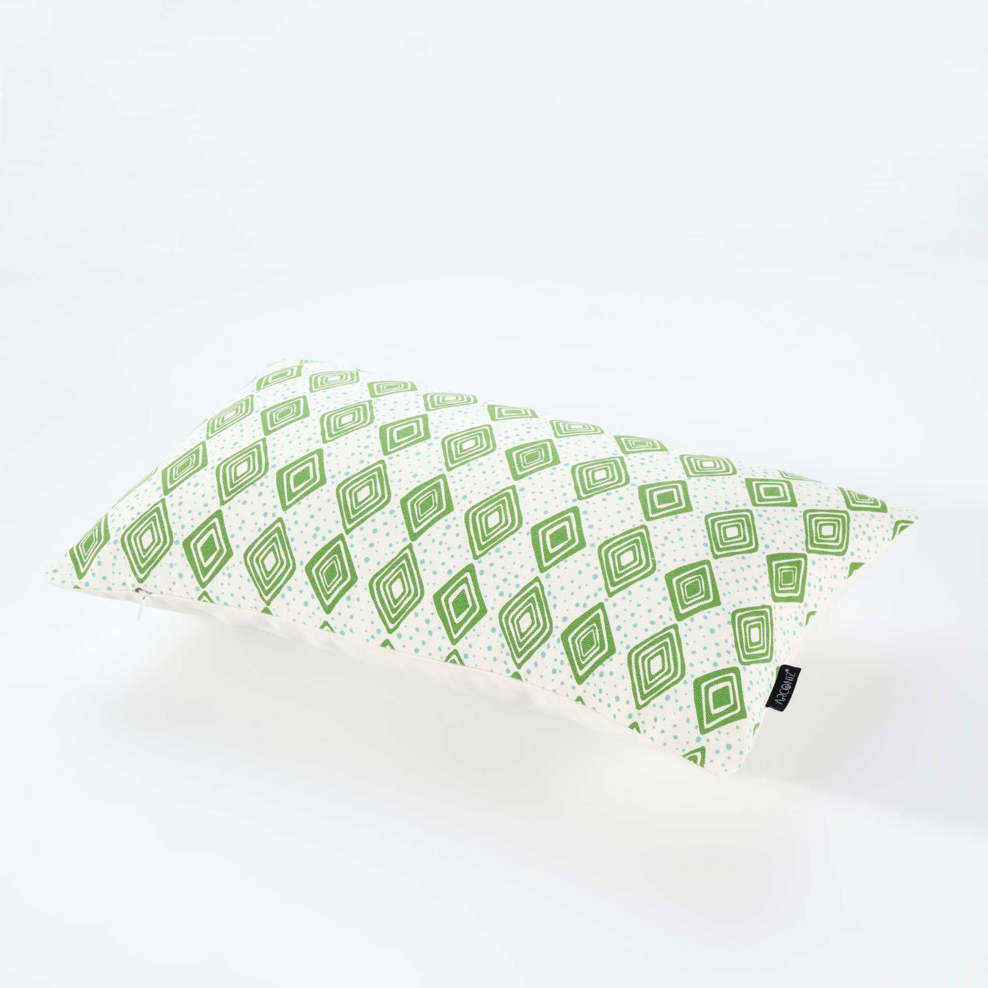 Diamond Pattern Green Pillow Covers