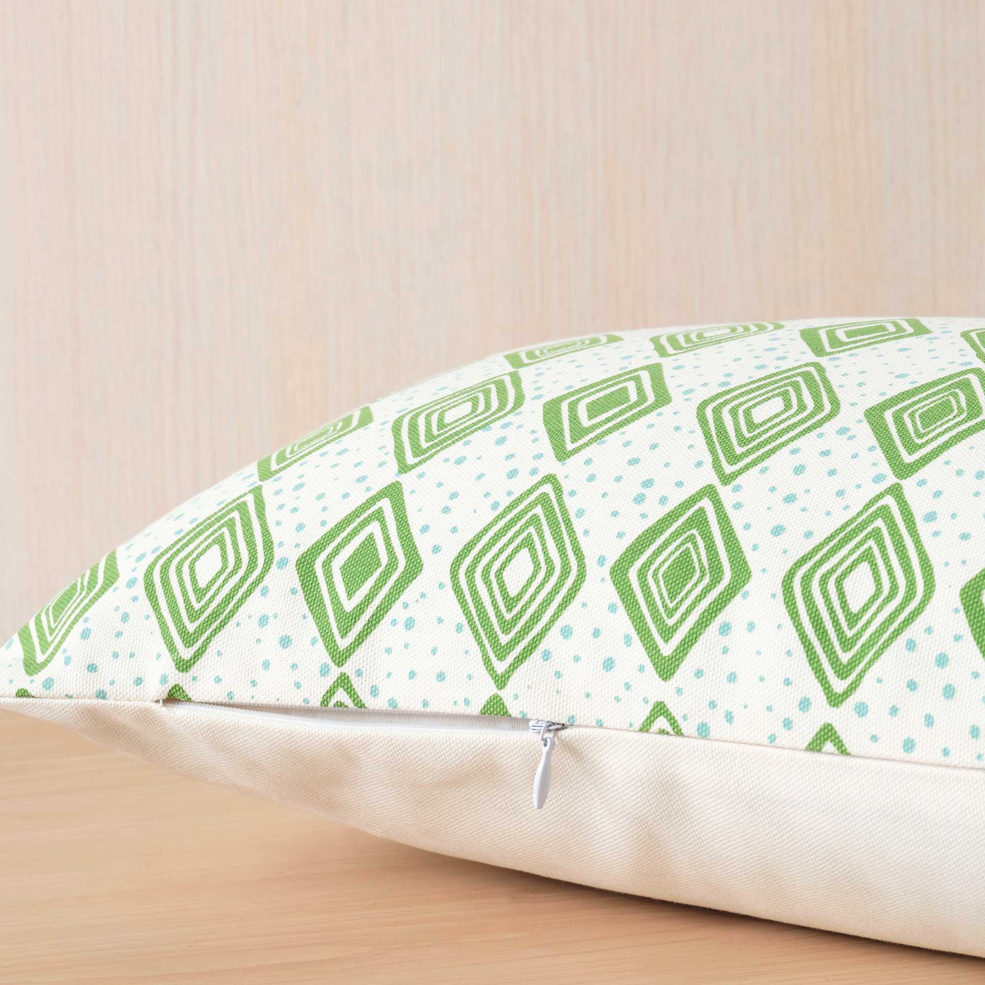 Diamond Pattern Green Pillow Covers