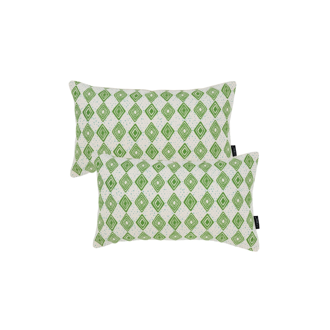 Diamond Pattern Green Pillow Covers