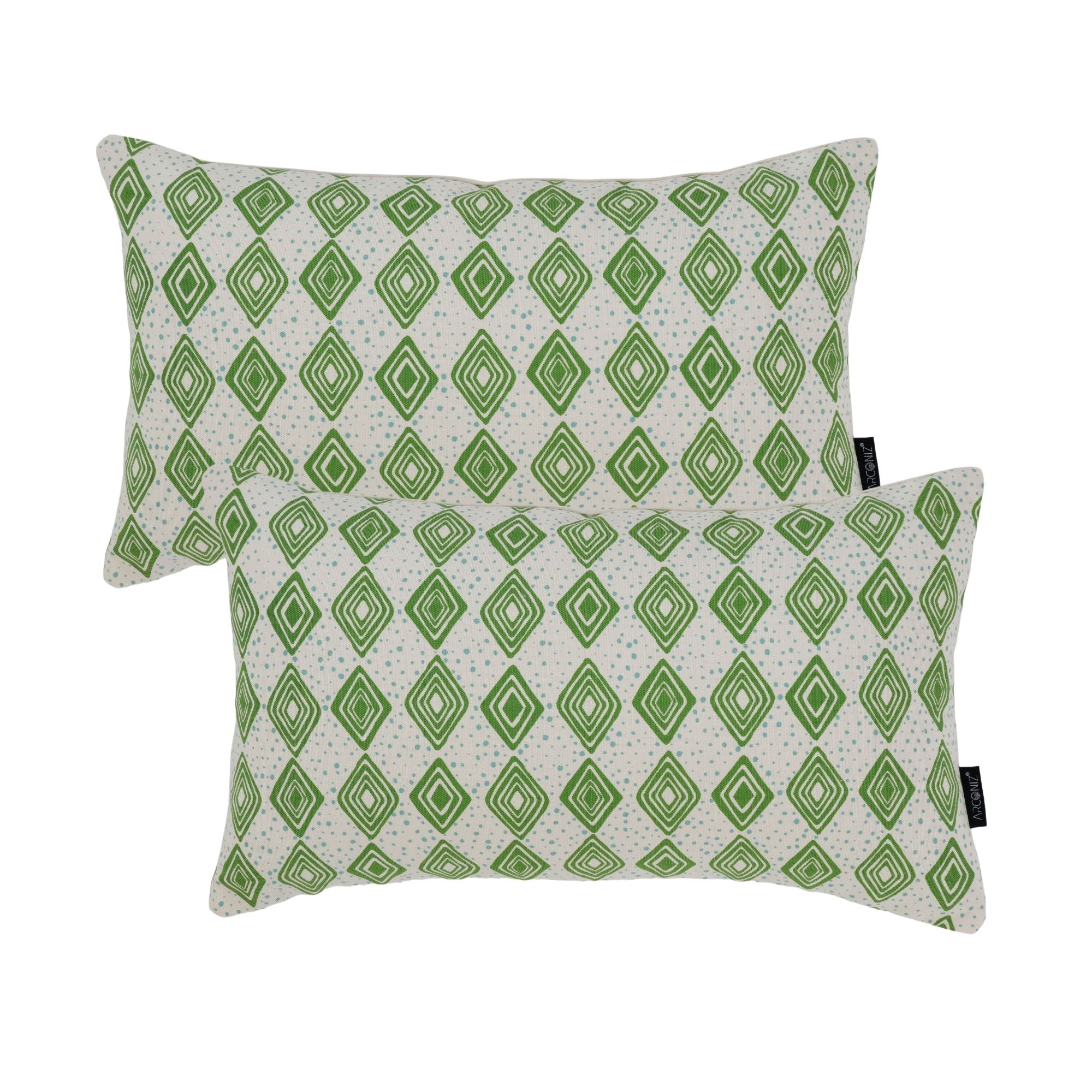 Diamond Pattern Green Pillow Covers Arconiz