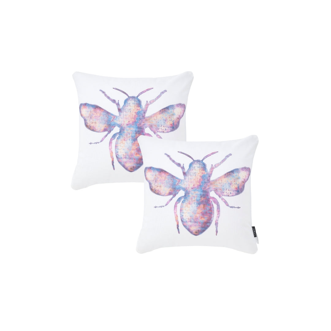 Bee Illustration Pillow Cotton Pillow Covers