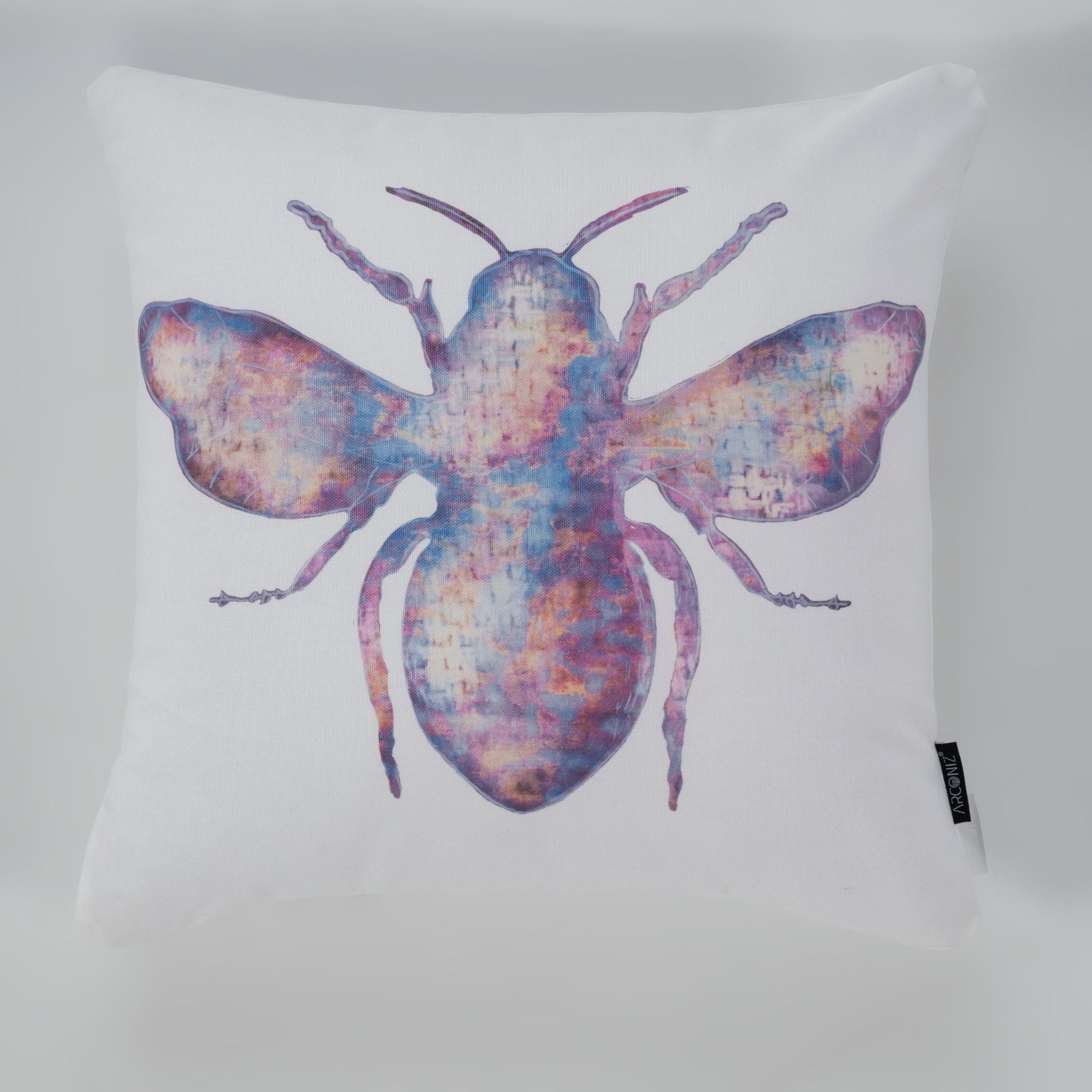 Bee Illustration Pillow Cotton Pillow Covers Arconiz